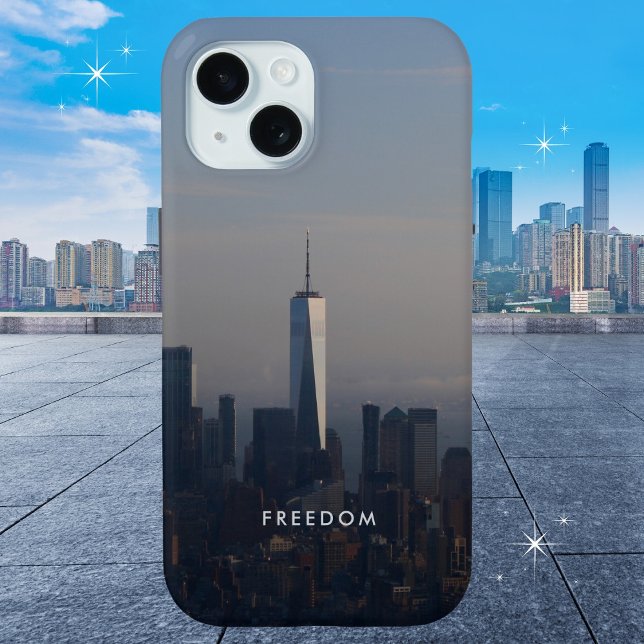 Freedom Big City Landscape Motivational  Case-Mate iPhone Case (Available on multiple types of phones, iPhone, Android, etc.)