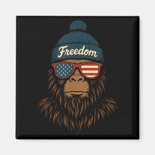 Freedom bigfoot usa sunglasses beanie patriotic 4t magnet