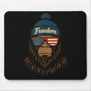 Freedom bigfoot usa sunglasses beanie patriotic 4t mouse mat