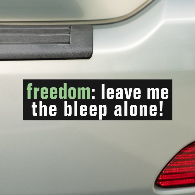 Freedom Bleep (dark) Bumper Sticker (On Car)