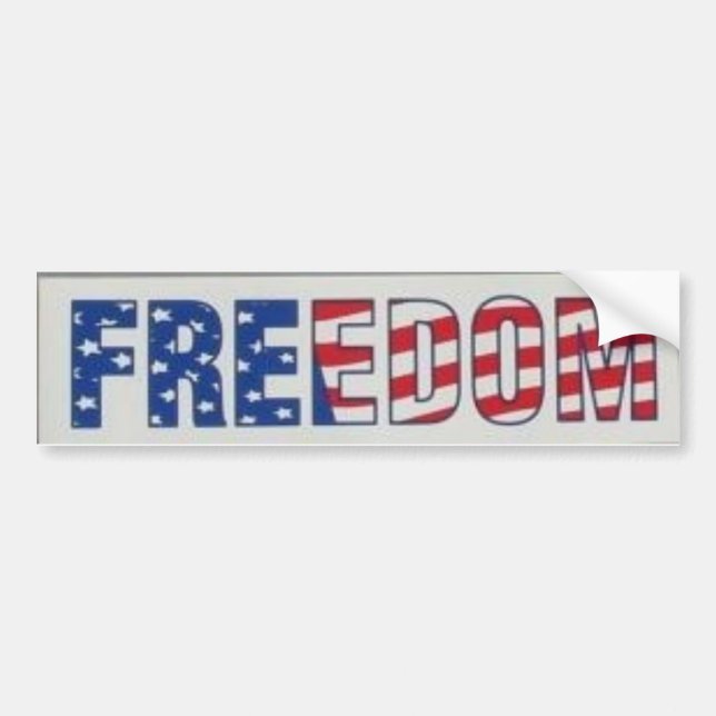 Freedom_Bumper Bumper Sticker (Front)