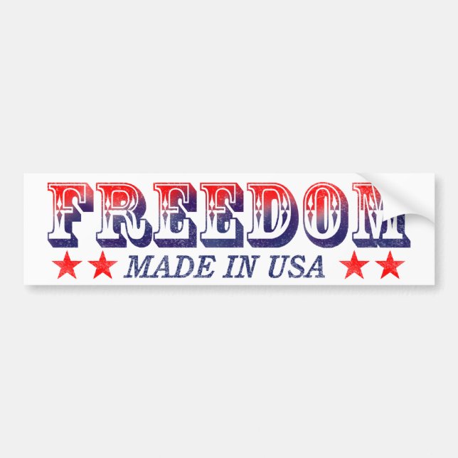Freedom Bumper Sticker (Front)