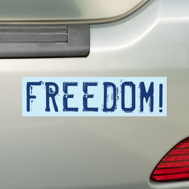 FREEDOM! Bumper Sticker (On Car)
