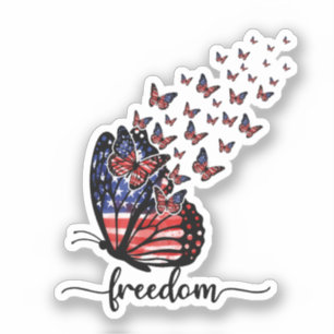 Freedom Butterflies   Patriotic Red, White, Blue