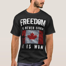 Freedom Canadian T-Shirt design.