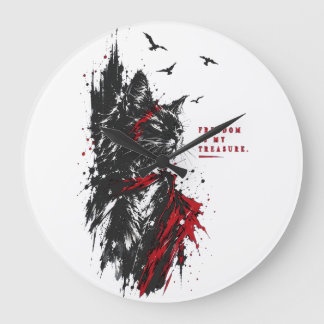 Freedom Cat Wall Clock