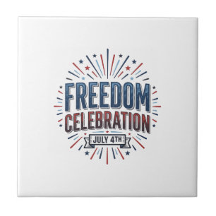 Freedom Celebration July 4th Patriotic Shirt Desig Tile