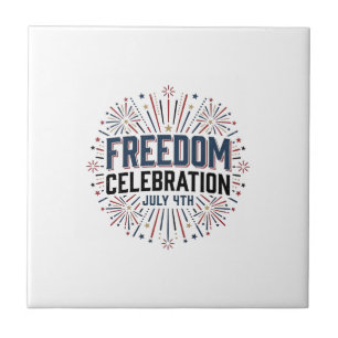 Freedom Celebration July 4th Patriotic Shirt Desig Tile