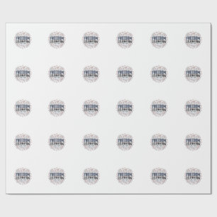 Freedom Celebration July 4th Patriotic Shirt Desig Wrapping Paper