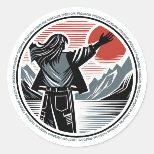 Freedom Classic Round Sticker