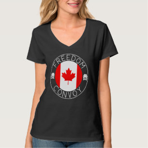 Freedom Convoy 2022 Canadian Trucker Maple Leaf T-Shirt