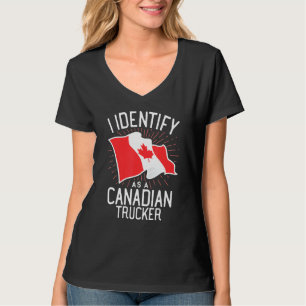 Freedom Convoy 2022 I Identify As A Canadian Truck T-Shirt
