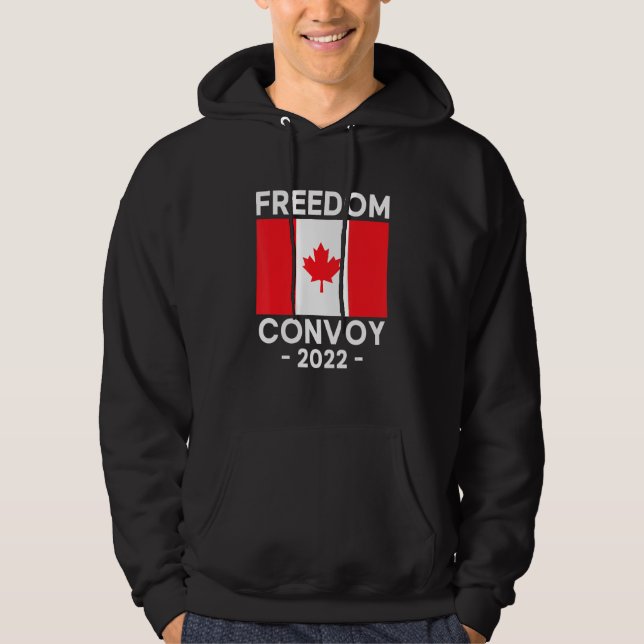Freedom Convoy 2022 Support Our Truckers Canada US Hoodie (Front)