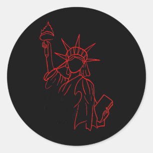 Freedom Democracy Tolerance, Anti Trump Classic Round Sticker