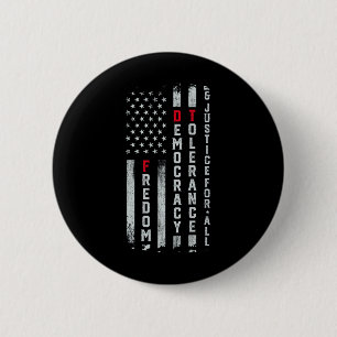 Freedom Democracy Tolerance Justice All Subtle Res 6 Cm Round Badge