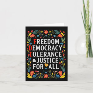 Freedom Democracy Tolerance Justice All Subtle Res Card