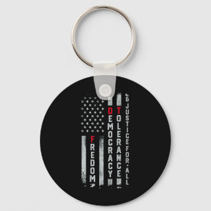 Freedom Democracy Tolerance Justice All Subtle Res Key Ring