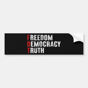Freedom Democracy Truth Bumper Sticker