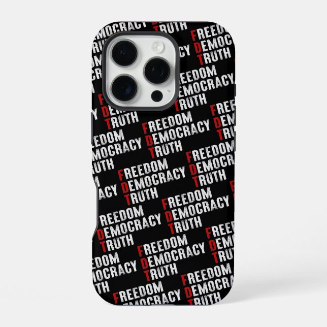 Freedom Democracy Truth iPhone Case (Back)