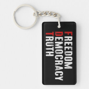 Freedom Democracy Truth Key Ring