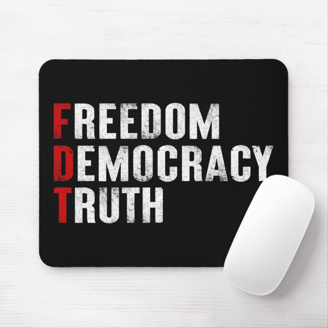 Freedom Democracy Truth Mouse Mat (With Mouse)