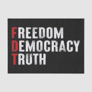 Freedom Democracy Truth Tissue Paper