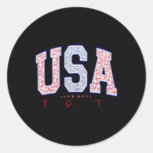Freedom Democracy Truth Usa Anti-trump 4th Of July Classic Round Sticker