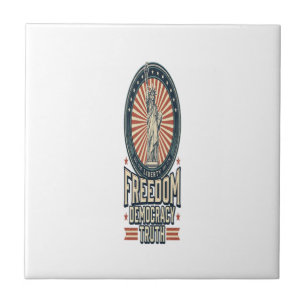 Freedom Democracy Truth Vintage Patriotic Shirt De Tile