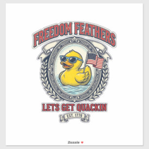 Freedom Duck Vintage Patriotic Humour