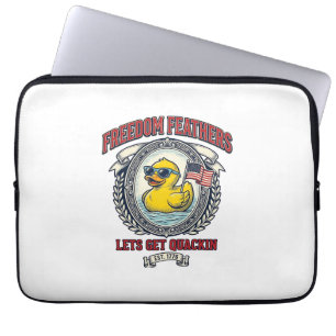 Freedom Duck Vintage Patriotic Humour Laptop Sleeve