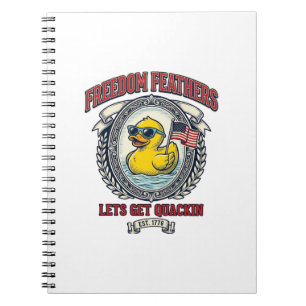 Freedom Duck Vintage Patriotic Humour Notebook