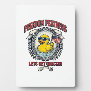Freedom Duck Vintage Patriotic Humour Plaque