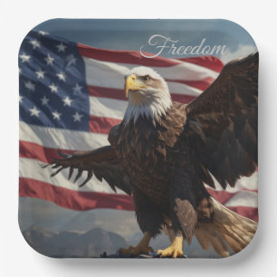 Freedom Eagle Paper Plate