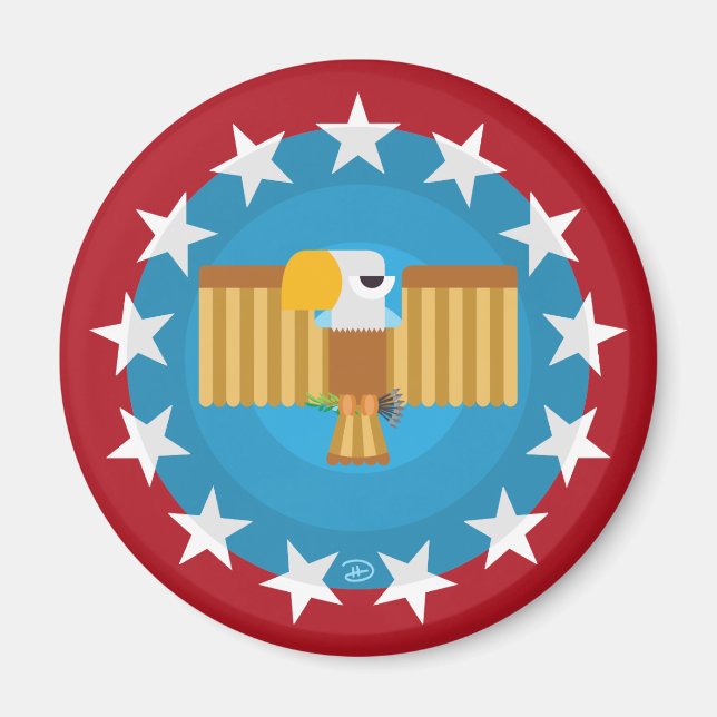 Freedom Eagle (Red) - Magnet (Front)