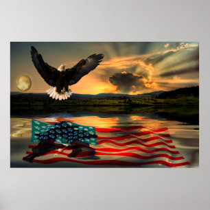 Freedom-Eagle-W-Flag-2010 Poster