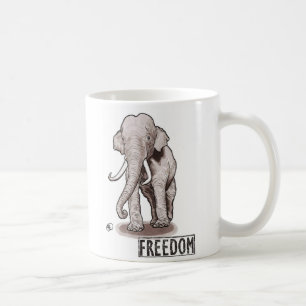 "Freedom" Elephant Coffee Mug