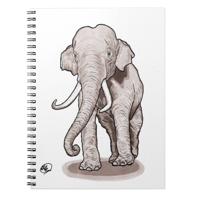 "Freedom Elephant Spiral Notebook" Notebook (Front)