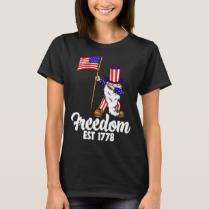 Freedom EST 1778  Women America Flag Love 1 T-Shirt