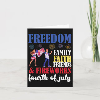 Freedom Family Faith Friends & Fireworks Fourt Card