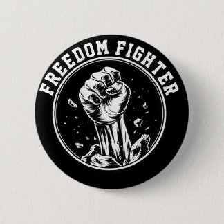 freedom fighter fist logo products 6 cm round badge