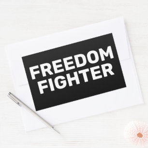 FREEDOM FIGHTER RECTANGULAR STICKER
