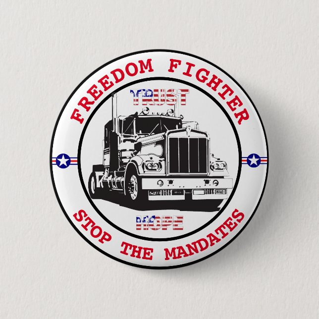 Freedom Fighter Semi 6 Cm Round Badge (Front)