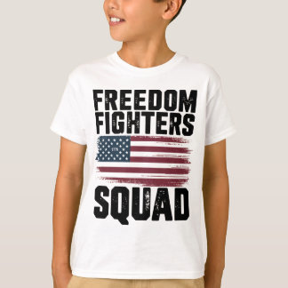 Freedom Fighters Squad 1776 Flag USA Independence T-Shirt