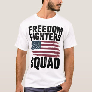Freedom Fighters Squad 1776 Flag-USA Independence T-Shirt