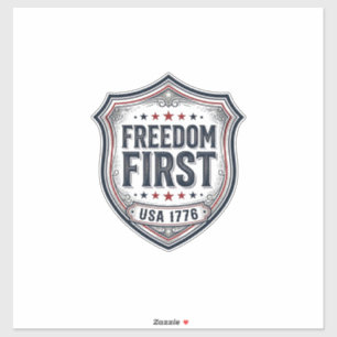 Freedom First Patriotic Shield Vintage Shirt_1