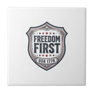 Freedom First Patriotic Shield Vintage Shirt_1 Tile