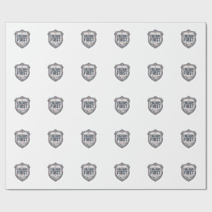 Freedom First Patriotic Shield Vintage Shirt_1 Wrapping Paper
