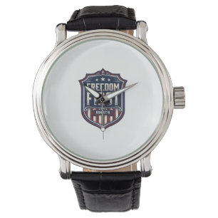 Freedom First USA 1776 Patriotic Shield T-Shirt De Watch