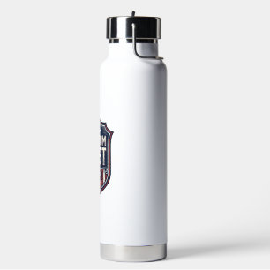 Freedom First USA 1776 Patriotic Shield T-Shirt De Water Bottle