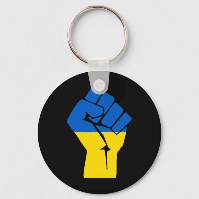 Freedom Fist Ukraine  Key Ring (Front)